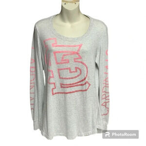 Nike MLB St Louis Cardinals long sleeve T-shirt size XL light gray/pink